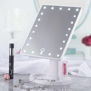 Miroir de maquillage avec 16 LED  à piles-hanoutdz