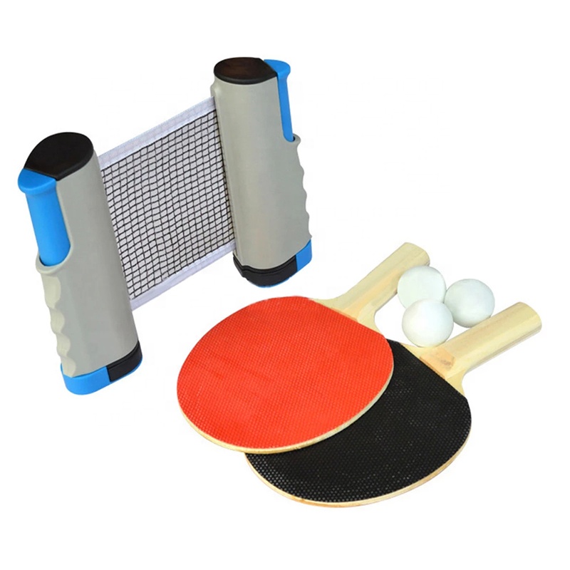 Pack Tennis de Table filet adaptable a chaque type de table avec une paire de raquette et trois balles-hanoutdz-1