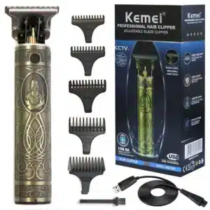 Tendeuse a cheveux Professional Rechargeable Finition 0 Mm kemei km-700E الة الحلاقة الذهبية
